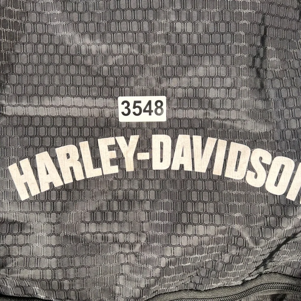 Harley-Davidson Black Duffle Bag #1 Stars Stripes Logo‎ Honeycomb Travel Gym